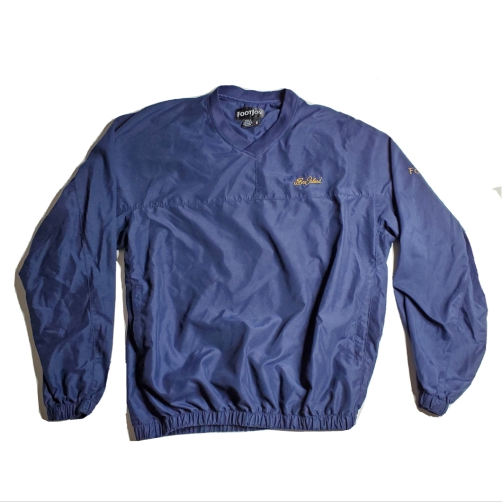 Mens FootJoy Sea Island  Embroidered V Neck Light Pullover Golf Sweater Size S
